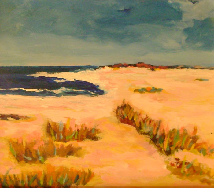 Paesaggio marino dipinto da Salvatore Cavaliere
